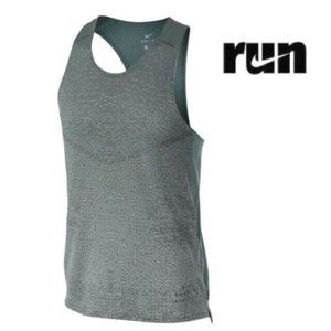 Nike Run Division Pinnacle Men's Running Gym Tank Top Vest Green Hasta Large